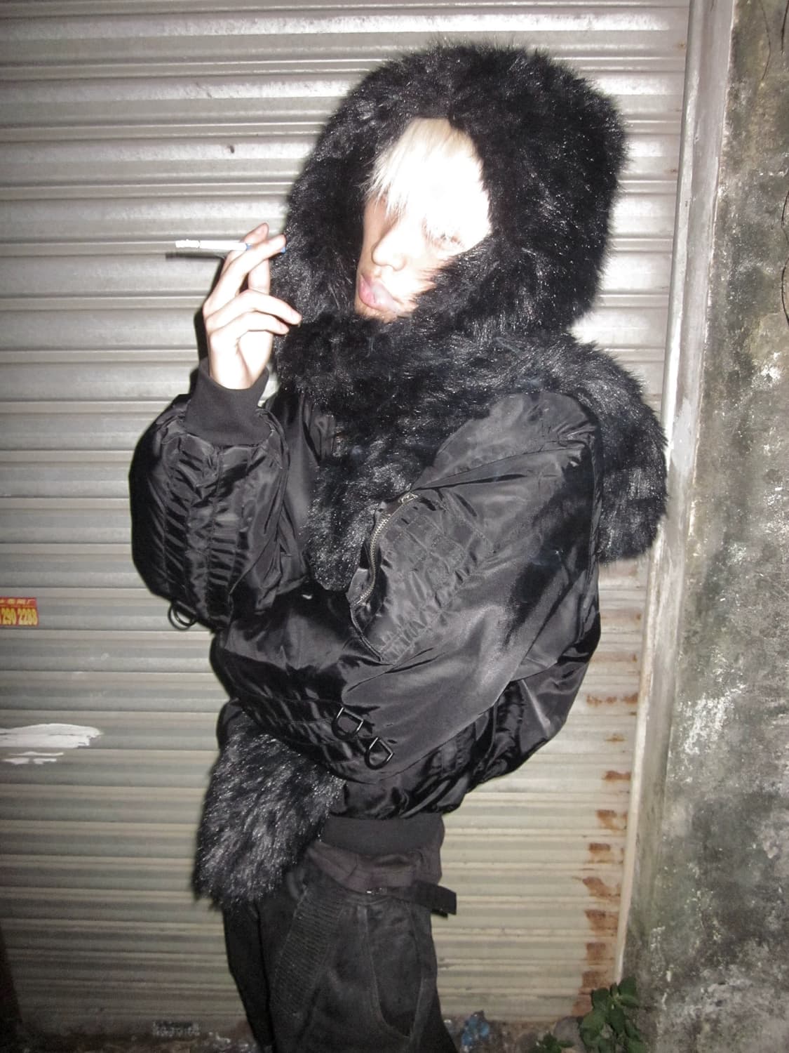 Raven Opium Fur Bomber 상품이미지3