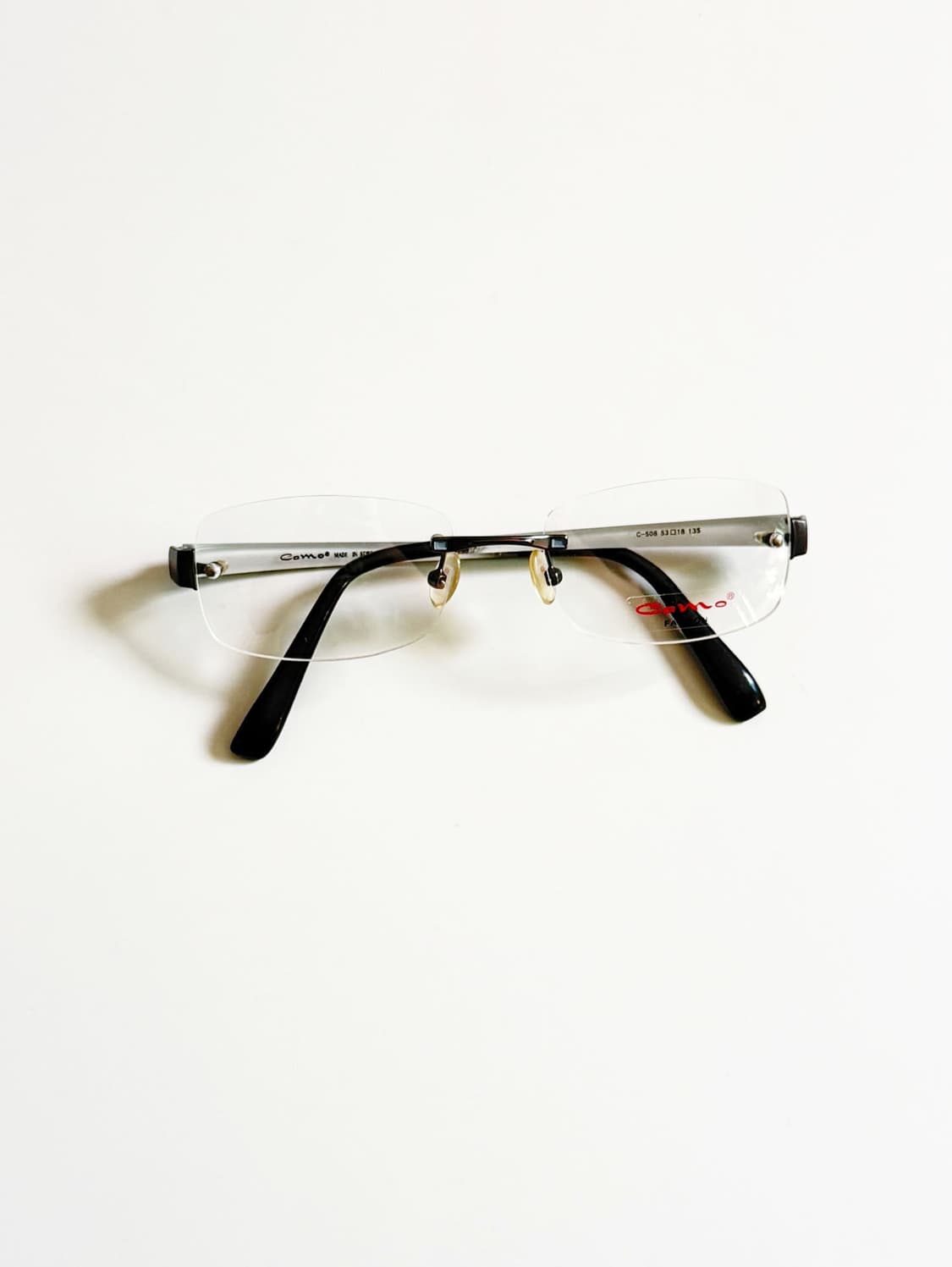 CAMO 무테 스퀘어 티타늄 톤 메탈 빈티지 안경 상품이미지2