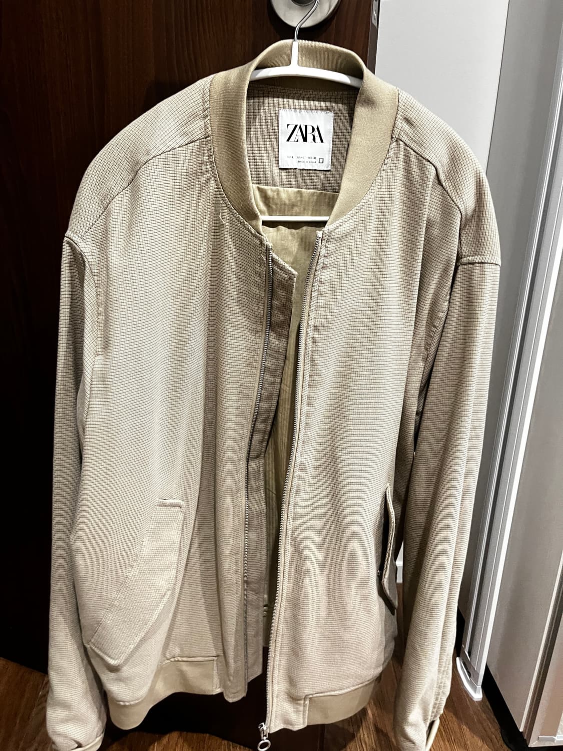 자라 체크 봄버 자켓 상품이미지1