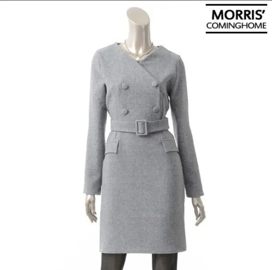 새상품) YAFEE 모직 더블버튼 정장 원피스 판매합니다 (벨트set) 상품이미지1