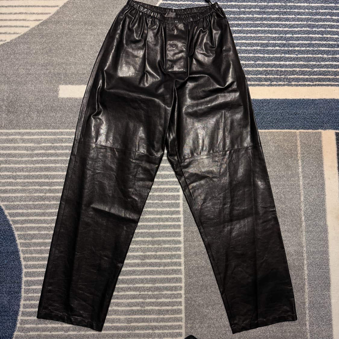 PRADA 프라다 램스킨 레더팬츠 L 상품이미지1