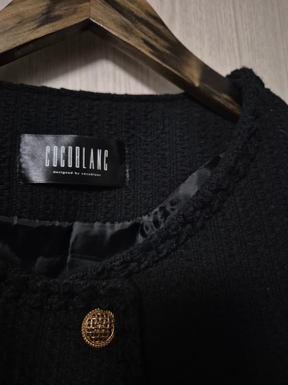 COCOBLANC 블랙 트위드 자켓 상품이미지3