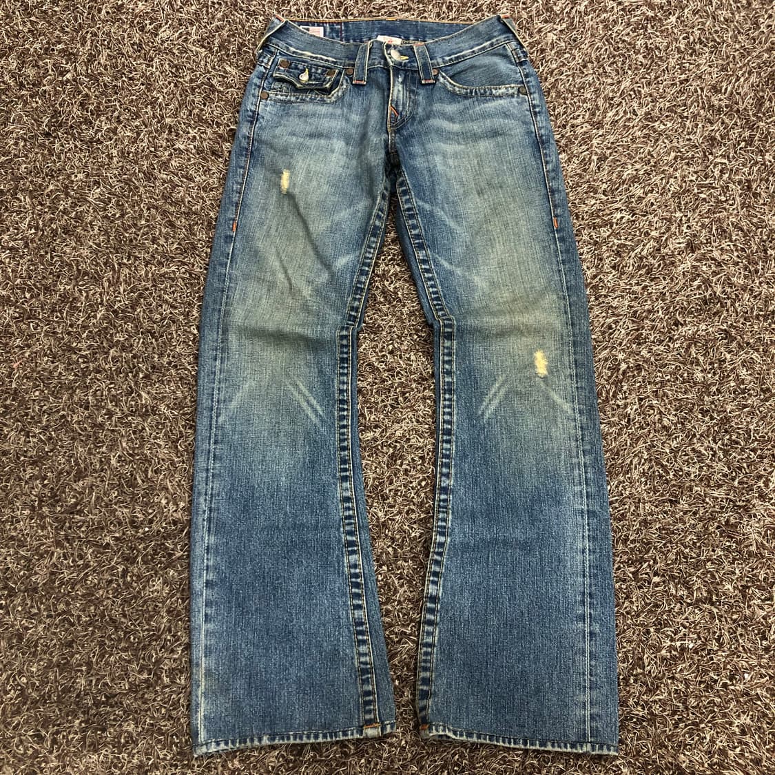 트루릴리전 Billy 빌리 플레어 부츠컷 워싱 디스 데님 팬츠 상품이미지2