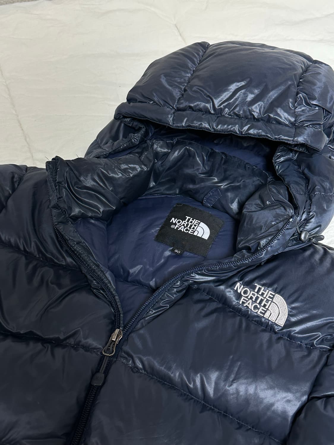 노스페이스 700 구스다운 경량패딩 네이비 90 스몰여성 상품이미지6