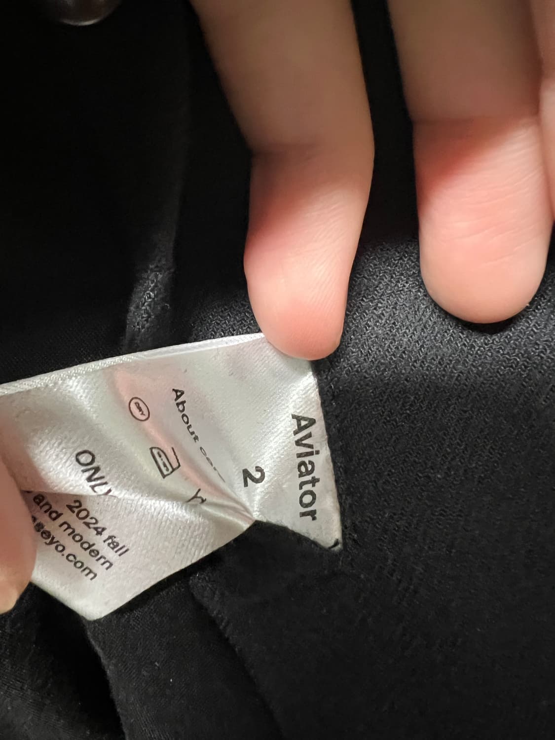 ham 함 Aviator ma-1 블랙 2사이즈 판매 상품이미지4