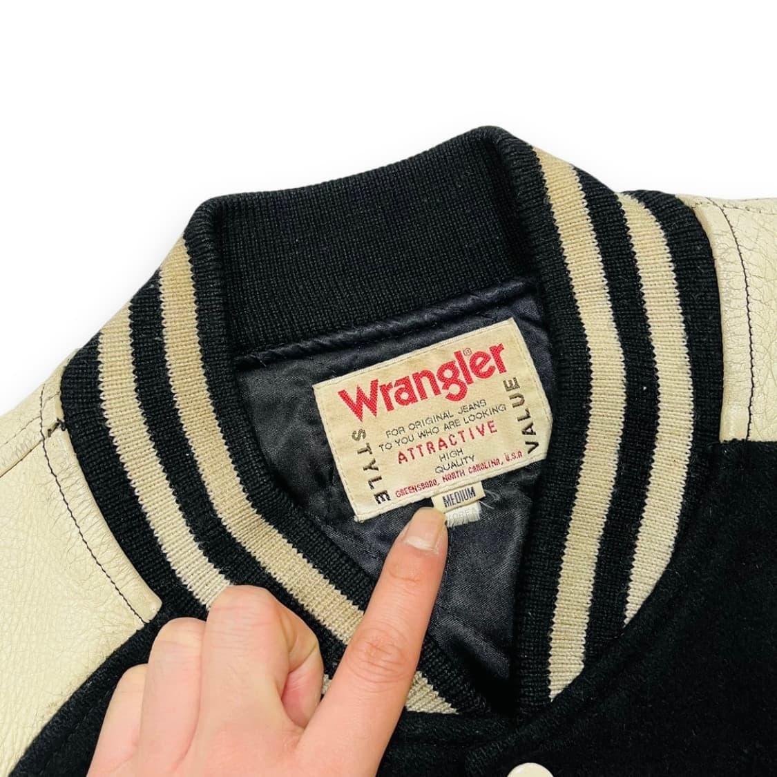 랭글러 90s 와이들 카우보이 웨스턴 바시티 자켓 상품이미지5