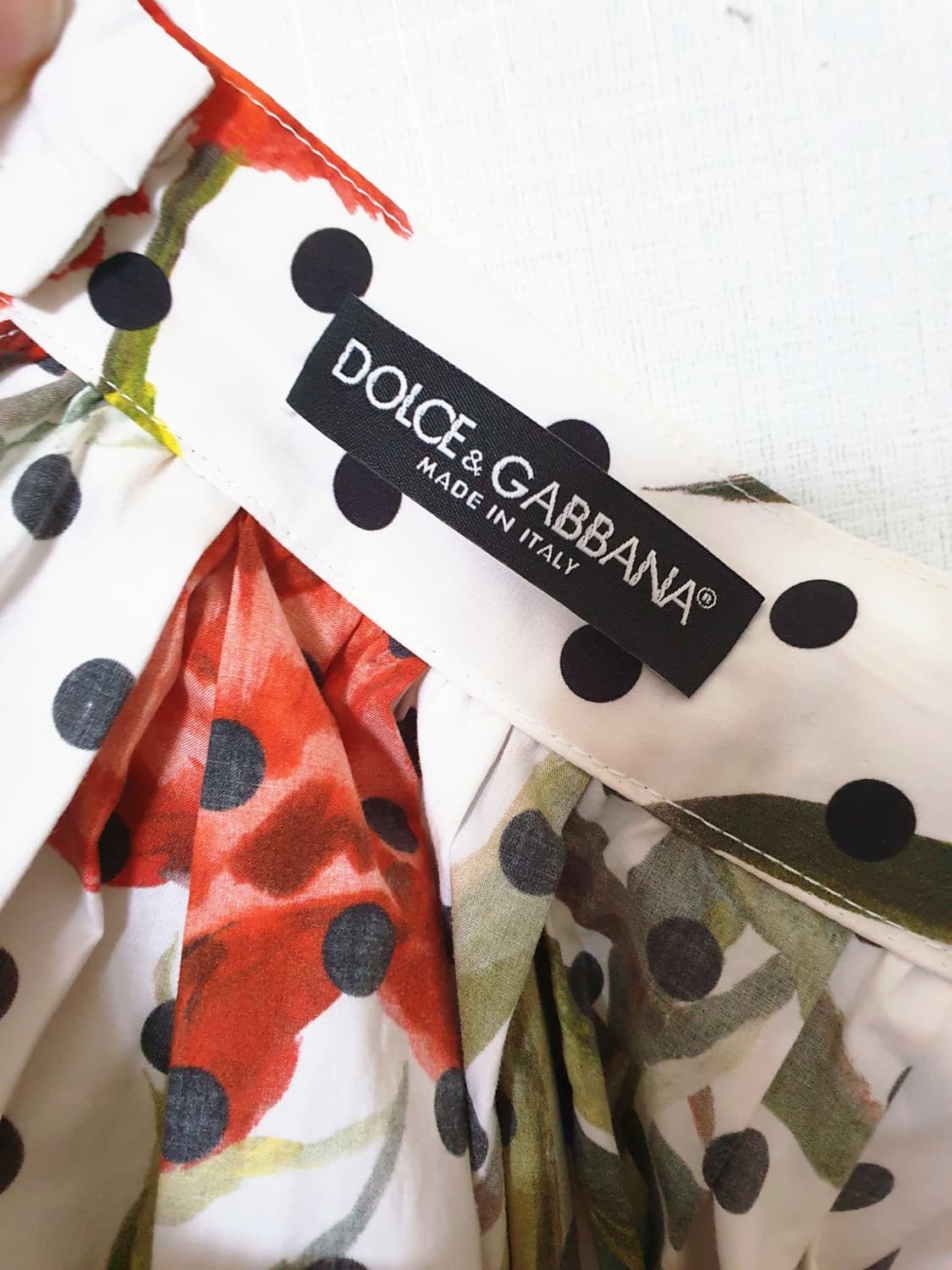 돌체앤가바나 정품 77 코튼 롱스커트 화이트 상품이미지7