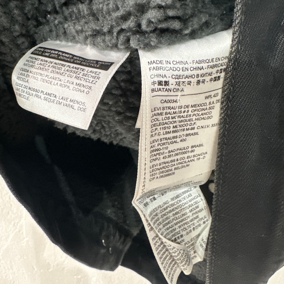 리바이스 양털 데님 흑청자켓 L 상품이미지4