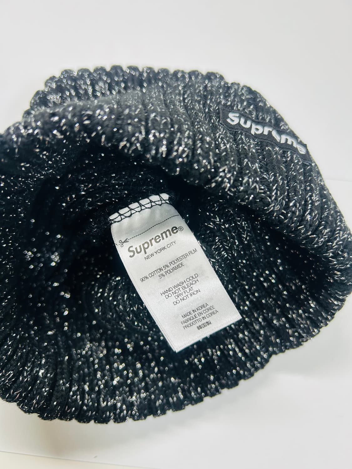 25SS 슈프림 오버다이드 비니 메탈블랙 (미착용) 상품이미지4