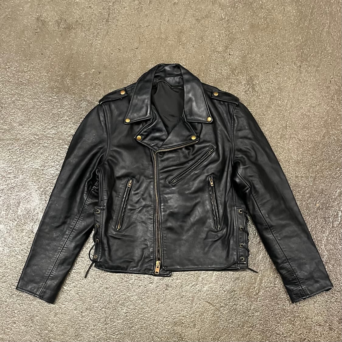 70s 빈티지 소가죽 라이더 자켓 (105) 상품이미지4