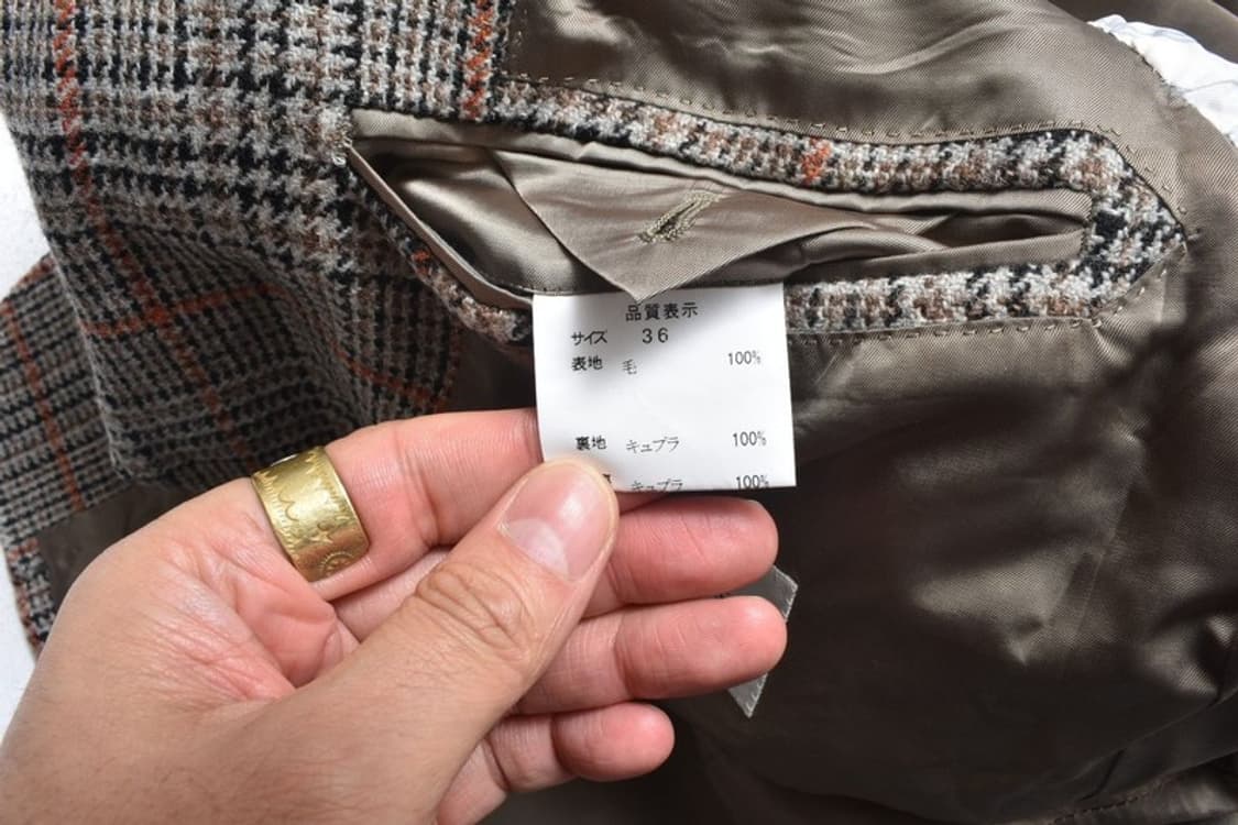 JPN 울 체크 블레이저 자켓 36 상품이미지4