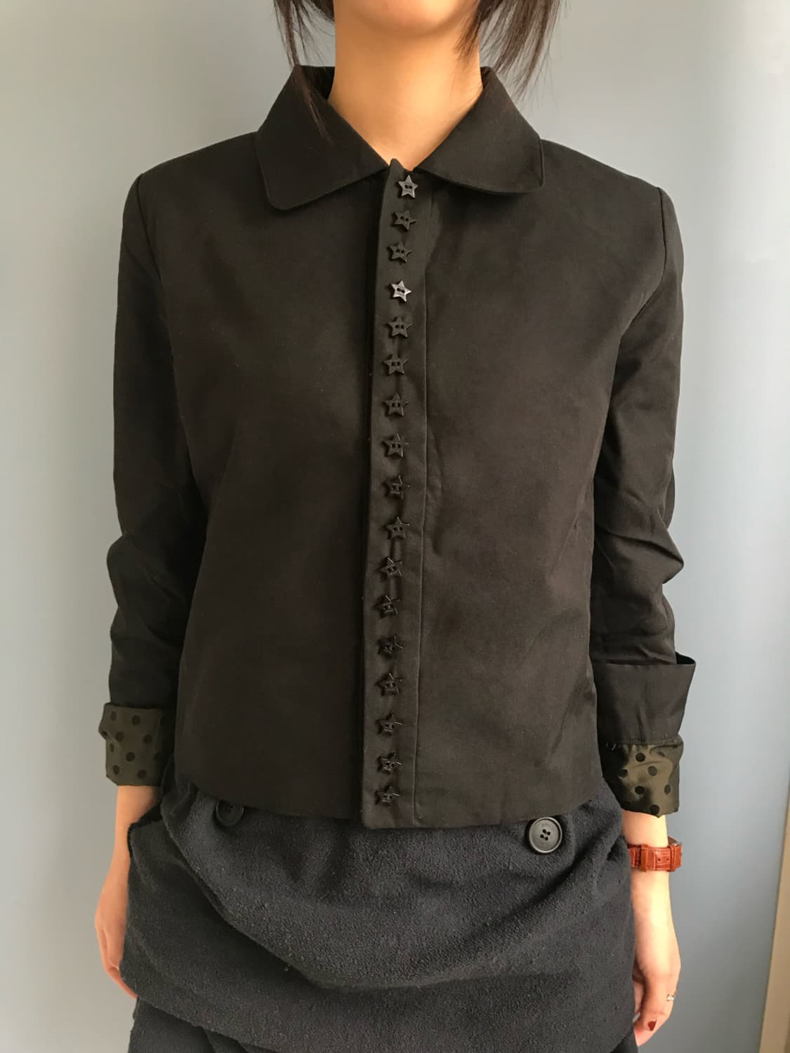 오스하이 oshigh Stars Shirt Jacket Black 상품이미지2