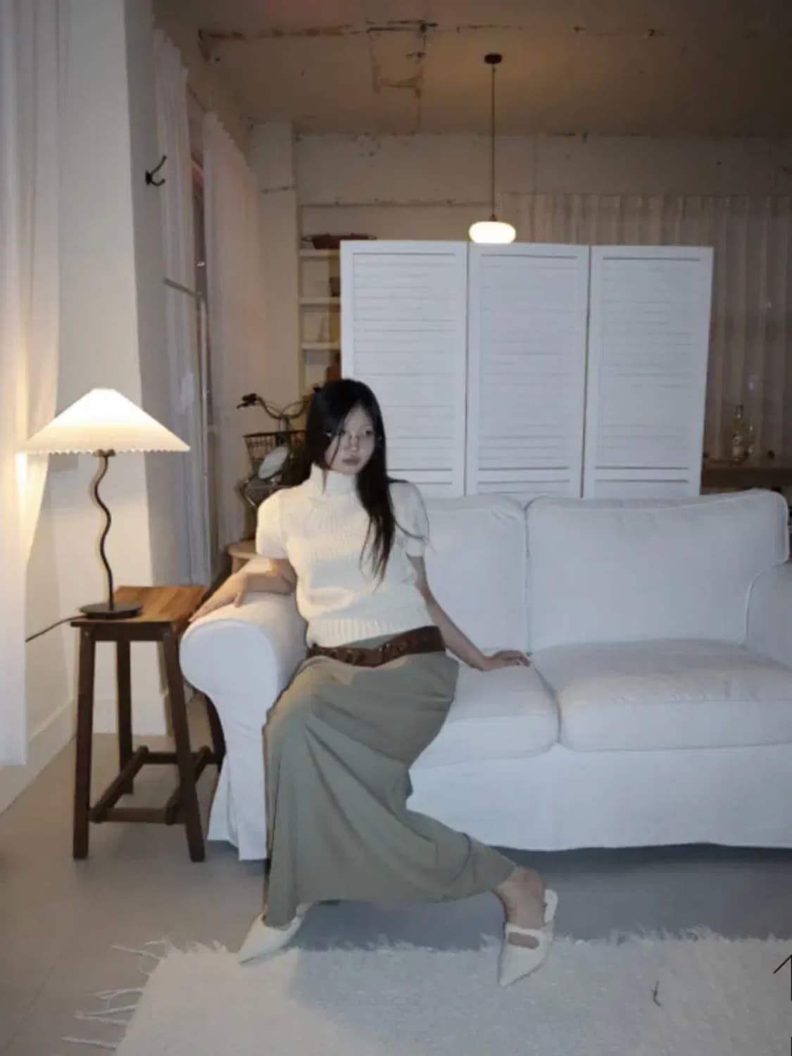 로우라이즈 롱 스커트 상품이미지1