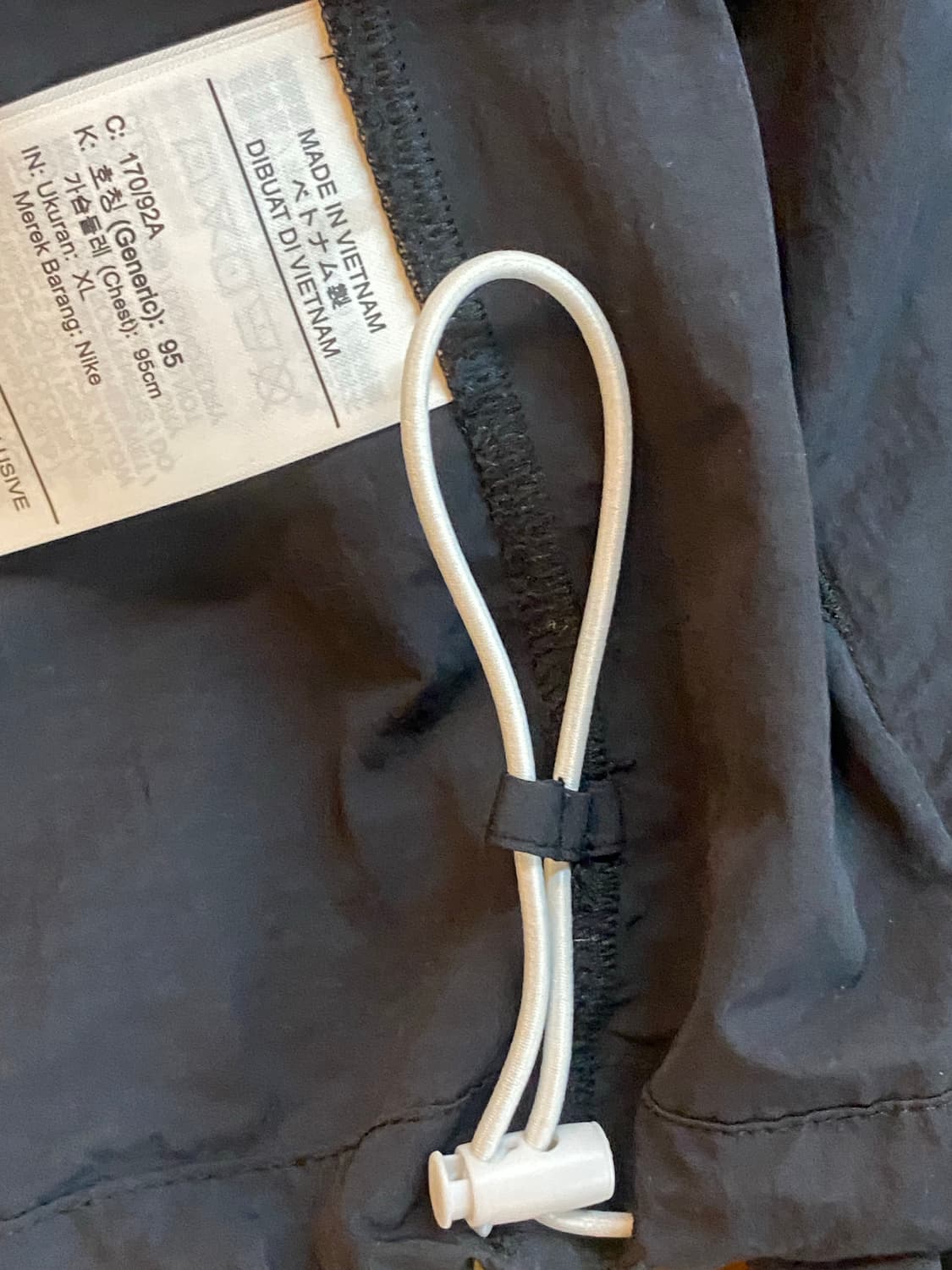 정품 나이키 블랙 바람막이 점퍼 XL (95사이즈) 상태최상 상품이미지8