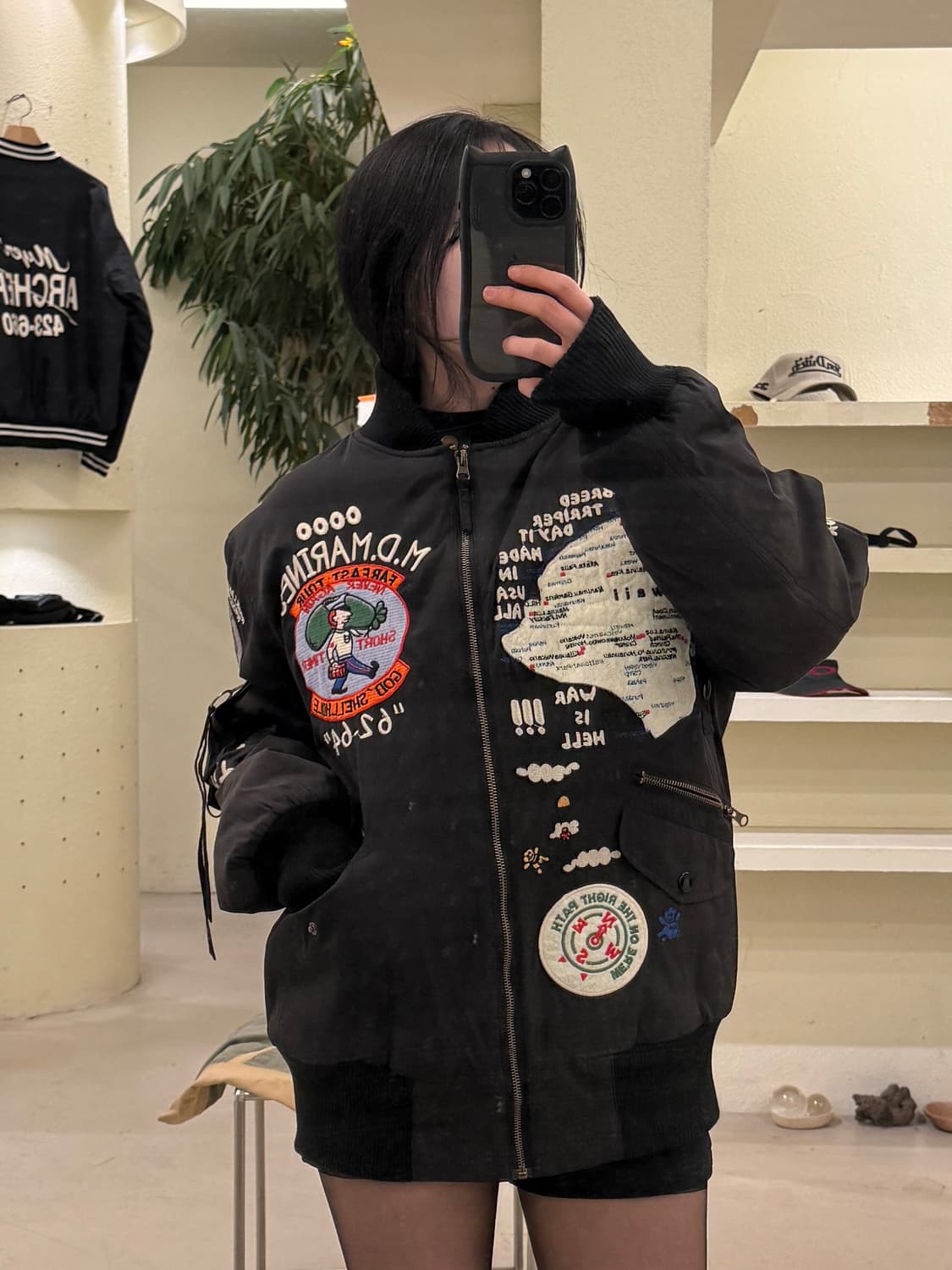 빈티지 패치워크 ma-1 U169 상품이미지1