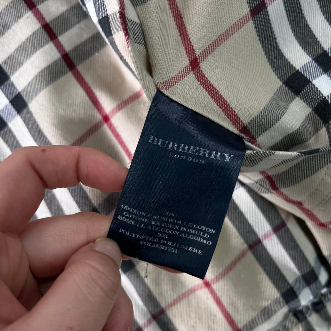 100 버버리 기마로고 리버시블 노바체크 왁스 자켓 상품이미지9