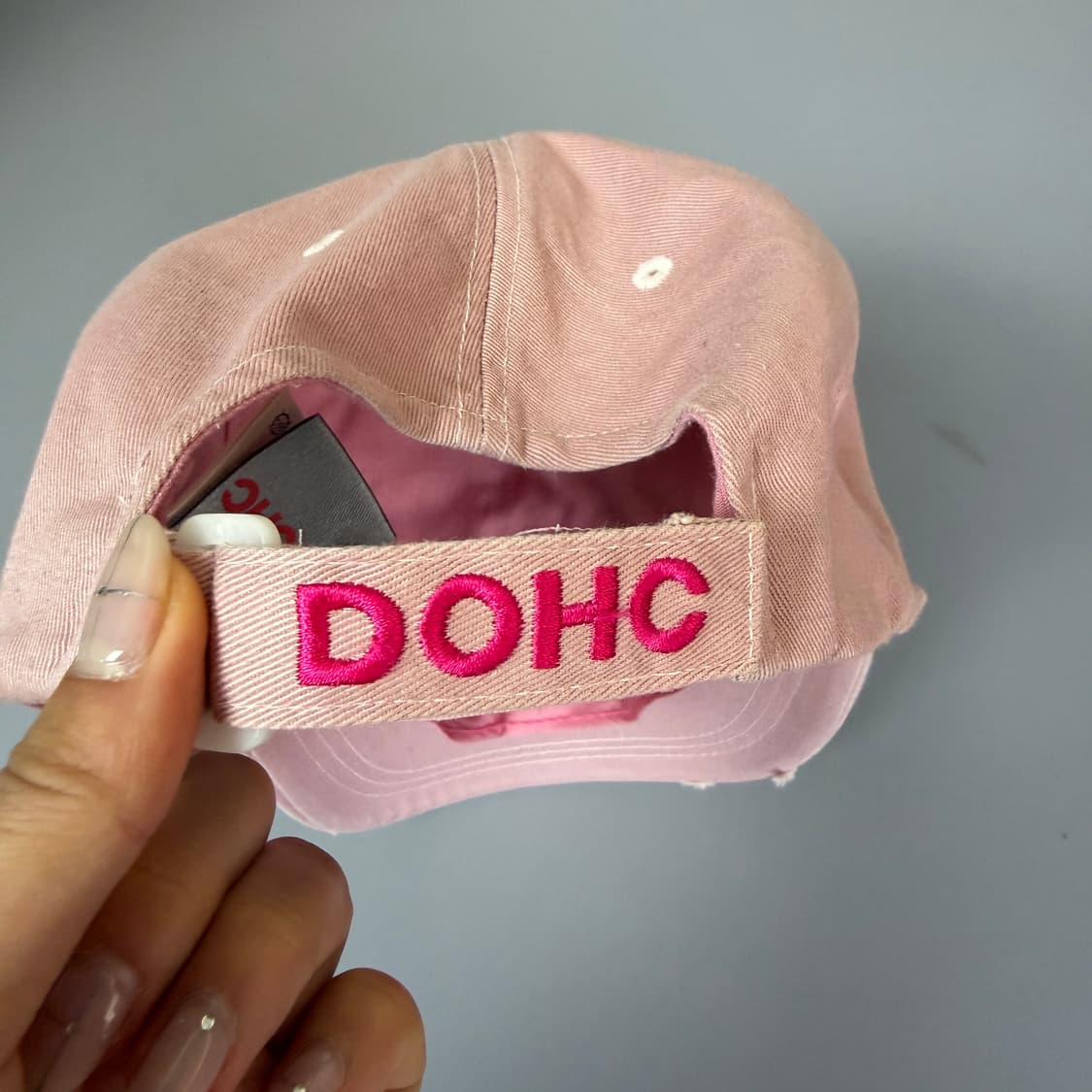 DOHC Y2k 딸기우유 빅패치 볼캡 상품이미지6