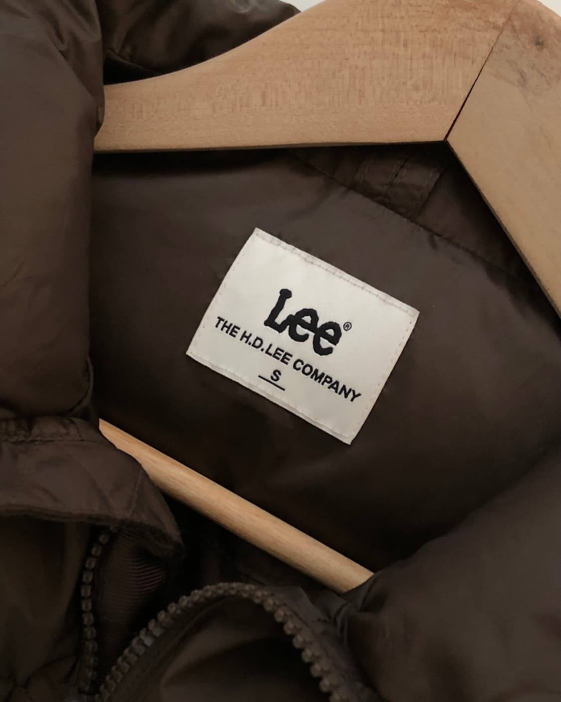 Lee 리 우먼 브라운컬러 릿지 크롭 덕다운 패딩 상품이미지8