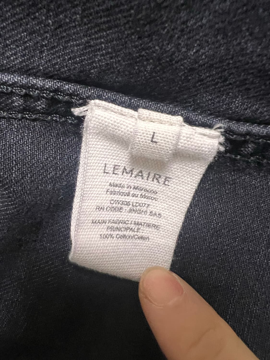 [L] 르메르 박시 데님 자켓 블리치 블랙 ssense 익스클루시브 상품이미지5