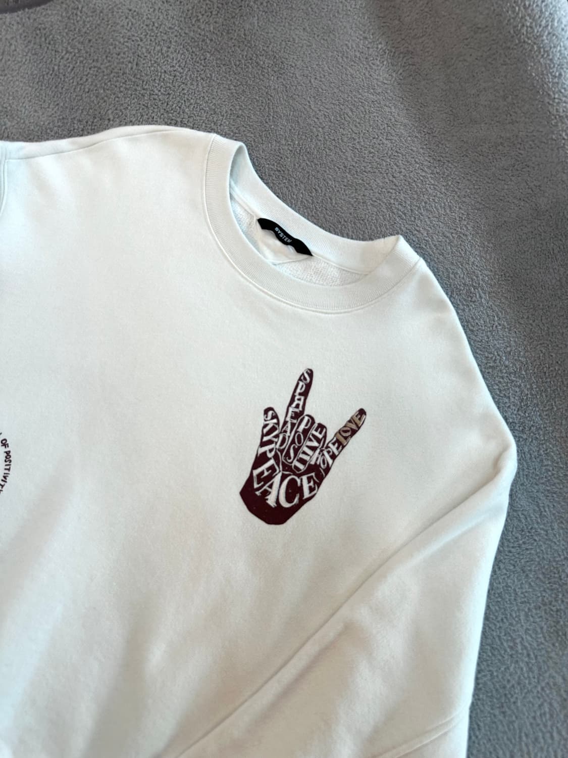 100~/ 시스템옴므 로스 프린팅 오버핏 맨투맨 상품이미지3