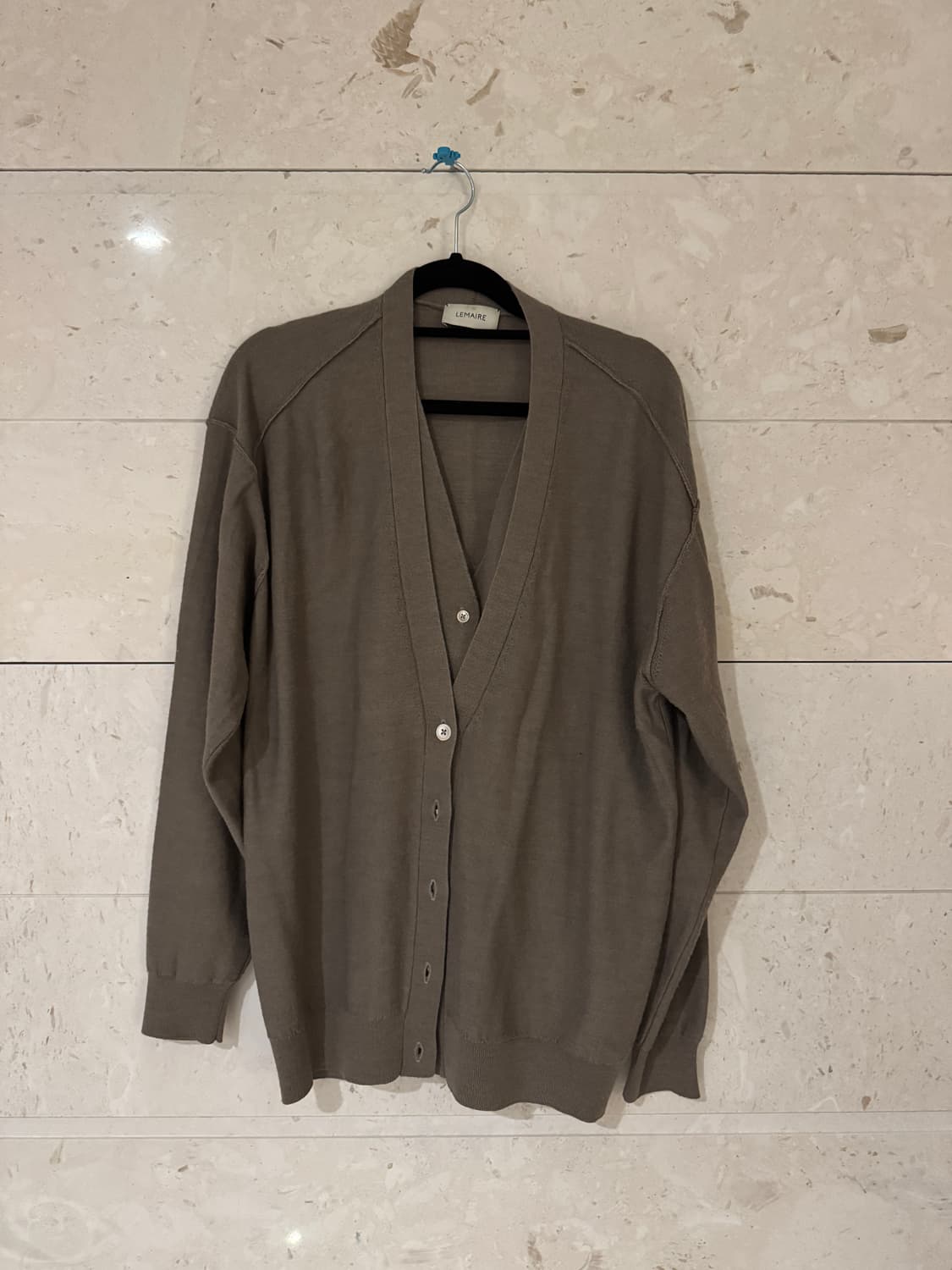르메르 Lemaire 더블 레이어드 가디건 남여공용 S 브라운 상품이미지2