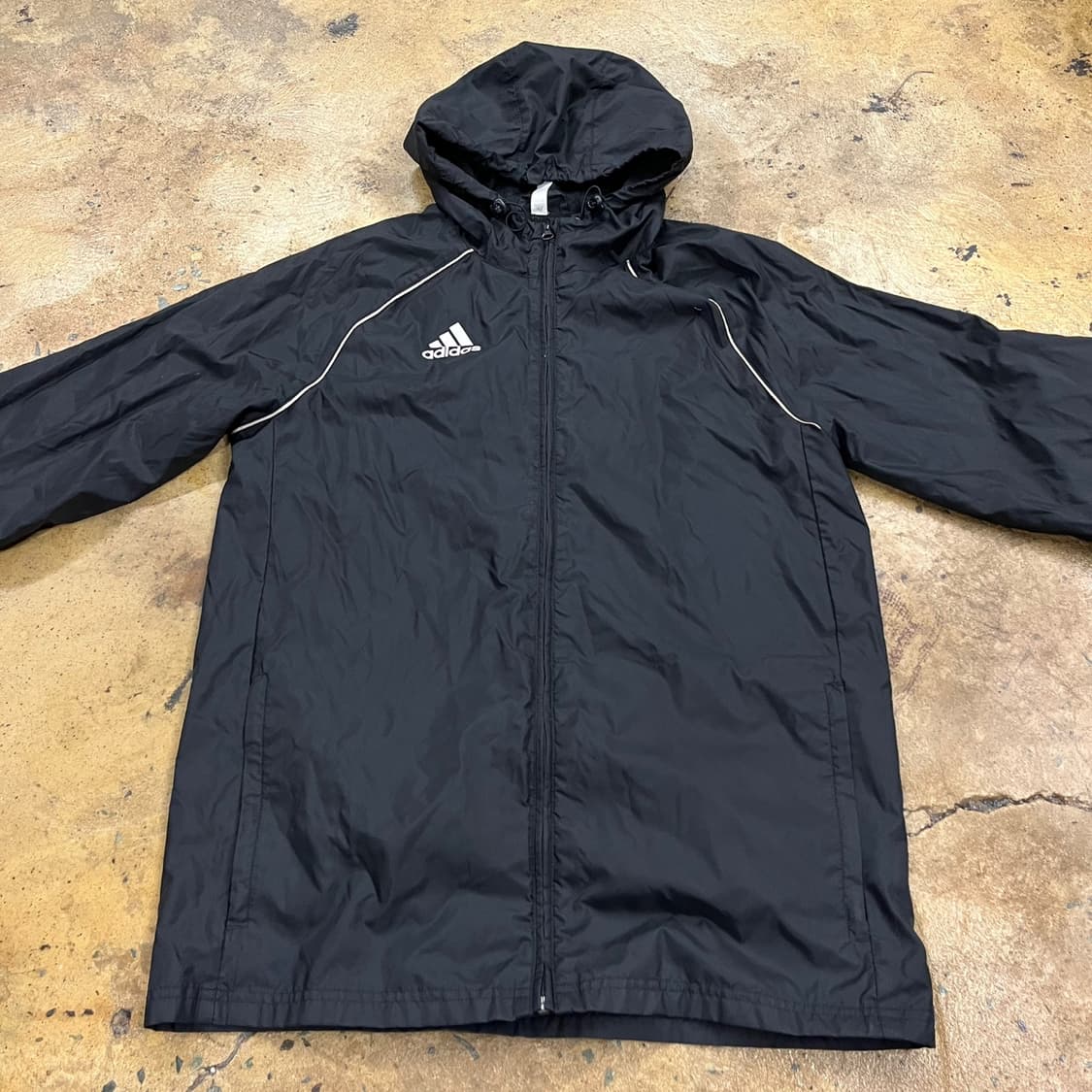 [정품/100,L] 아디다스 후드 바람막이 자켓 블랙 b16 상품이미지3