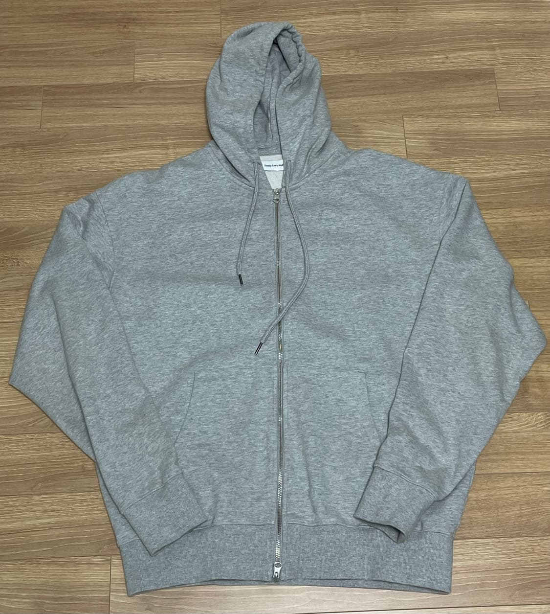 스테디 에브리 웨어 데일리 후드 집업 멜란지 그레이 상품이미지2