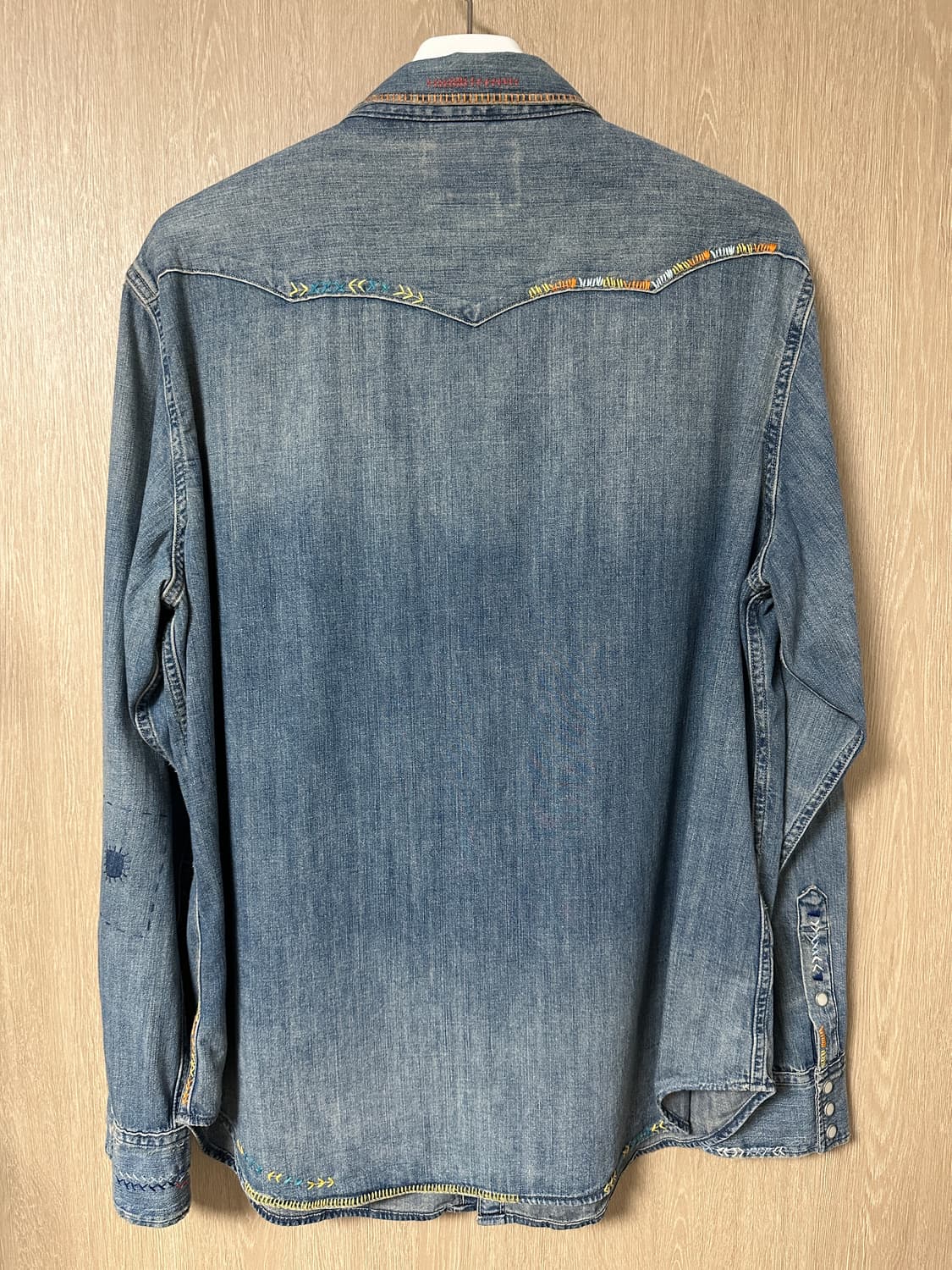 폴로/25ss 임브로이더 데님웨스턴 셔츠/XL 상품이미지2