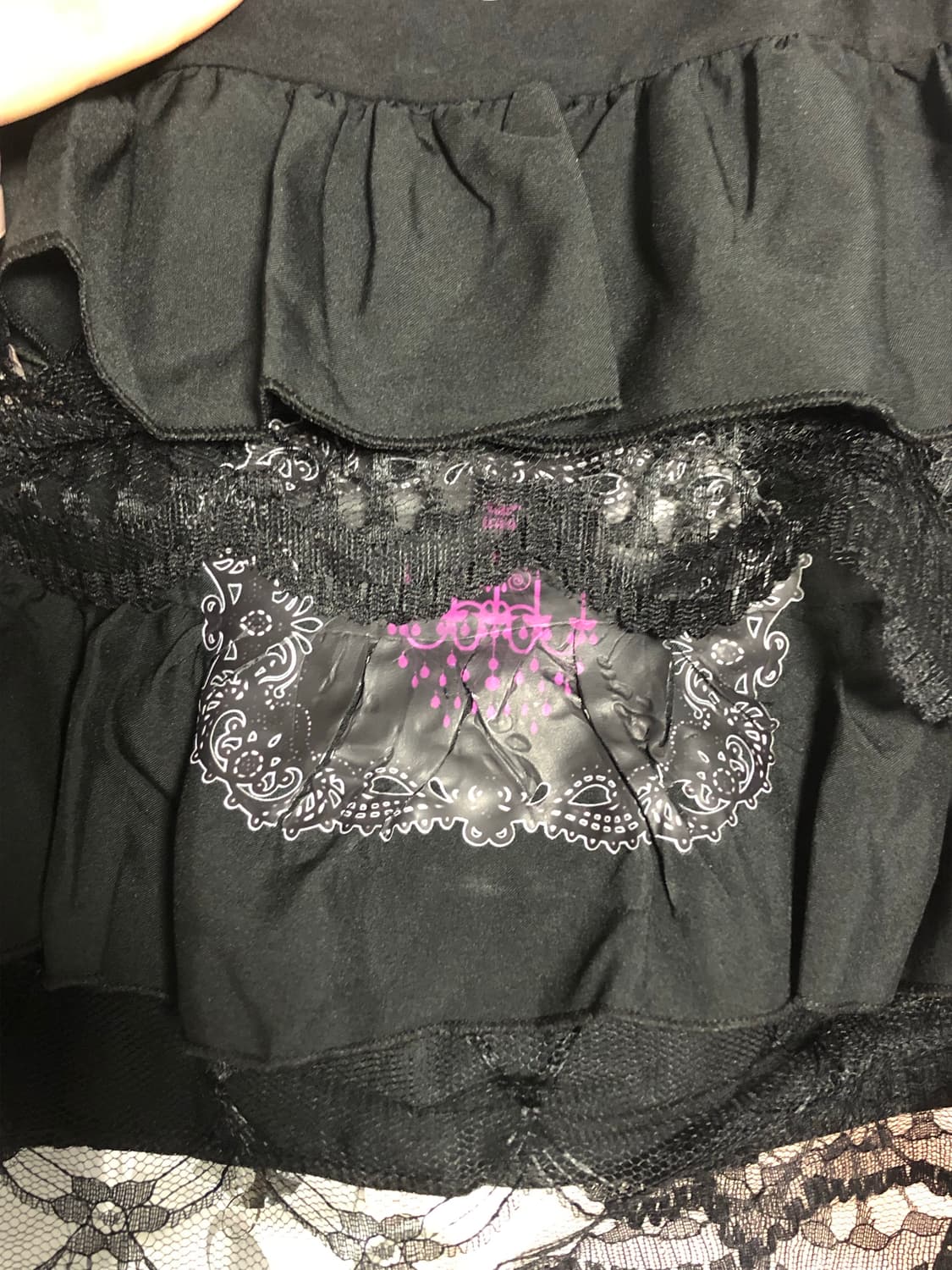 Black frill lace sk 상품이미지4