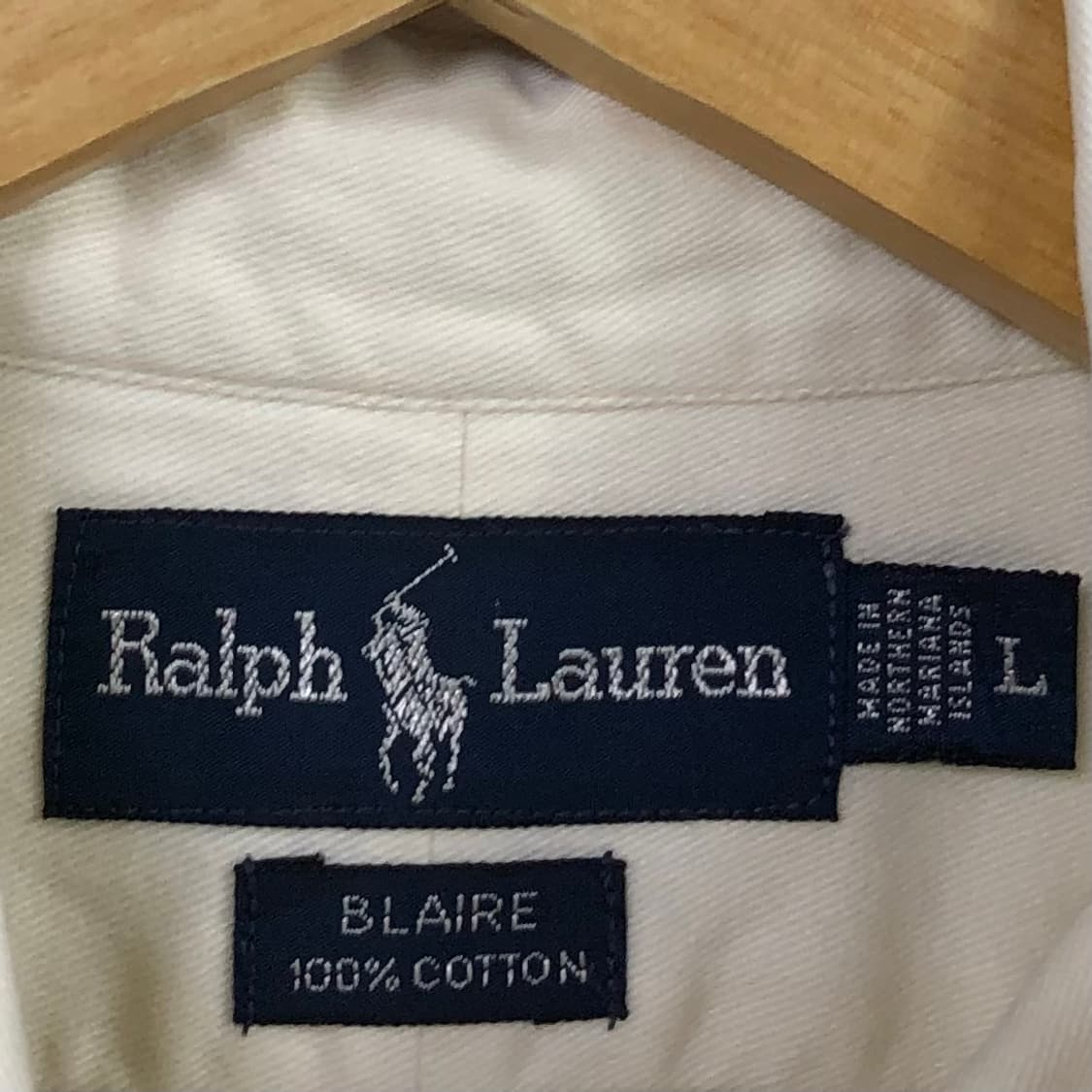 Xxl 폴로 아이보리 솔리드코튼 셔츠 상품이미지3