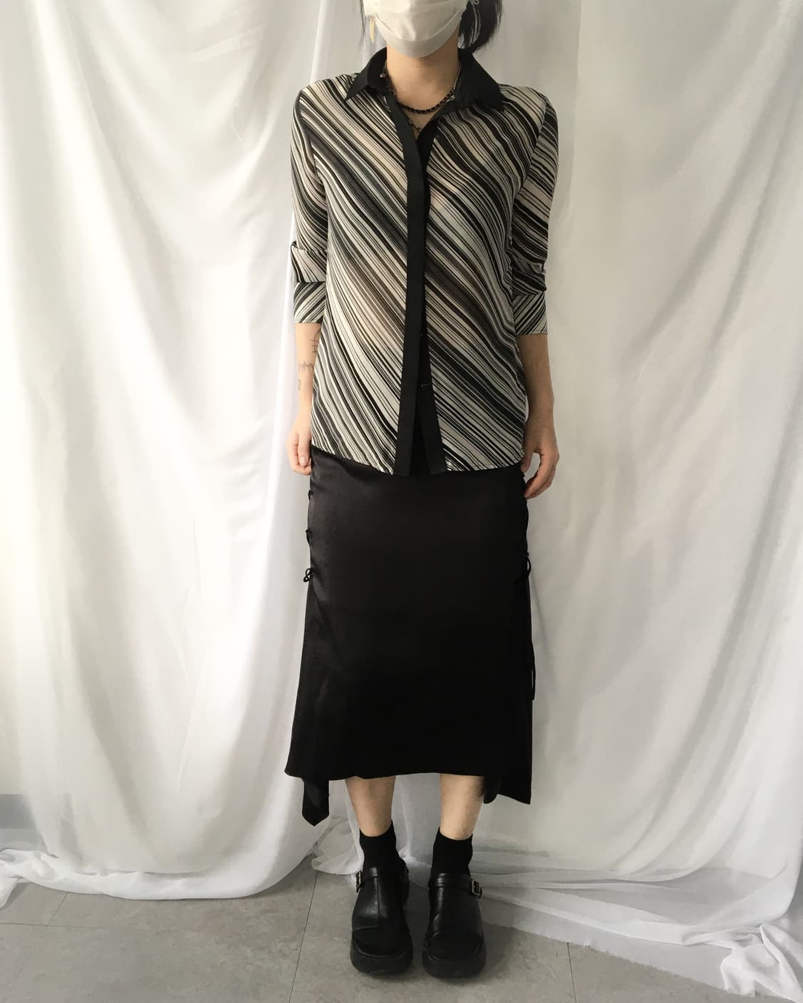 Naracamicie stripe pattern shirt 상품이미지5