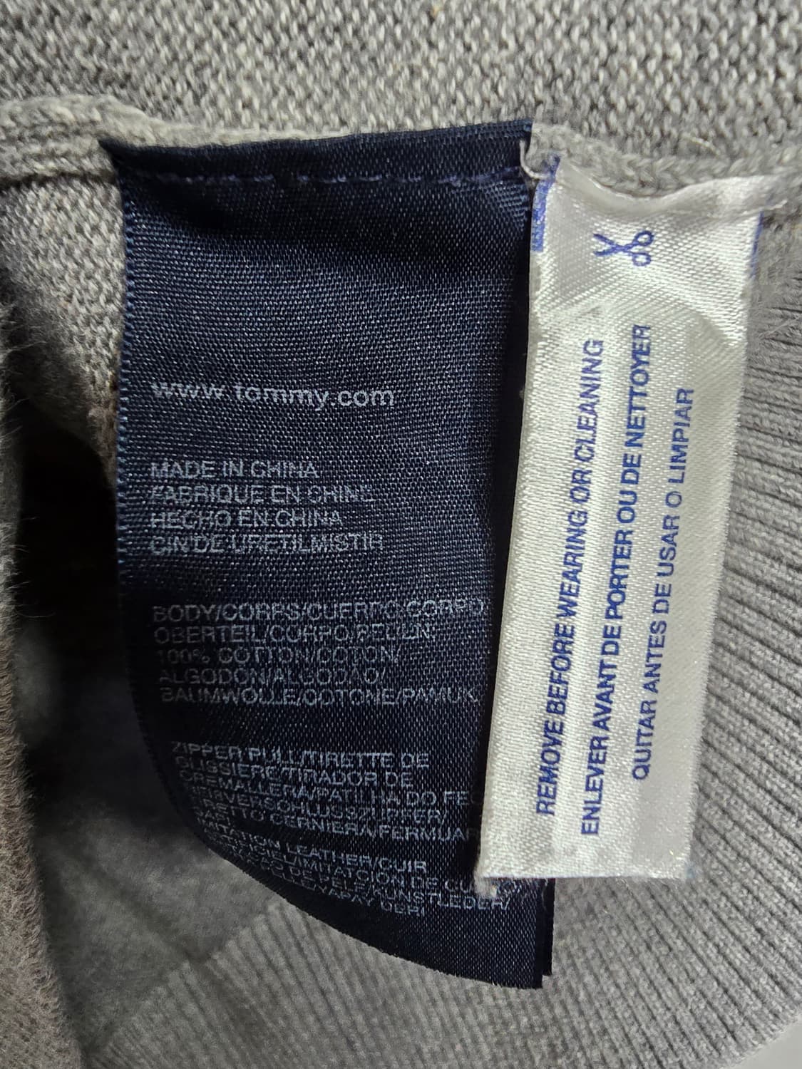 타미힐피거 하프넥 니트 그레이 (1916) 상품이미지4