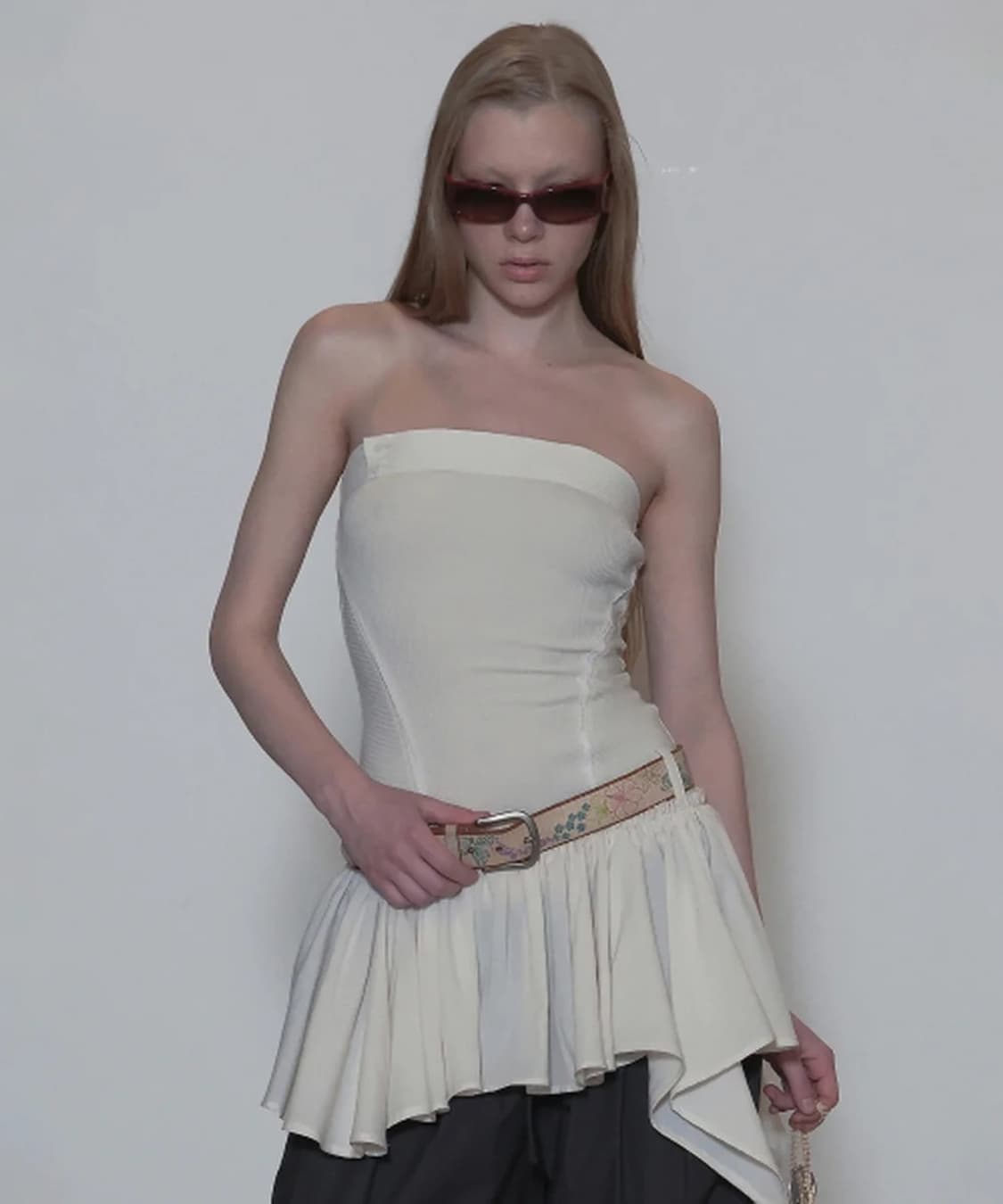 스컬프터 Tube Top Low Waist Dress Cream 상품이미지3