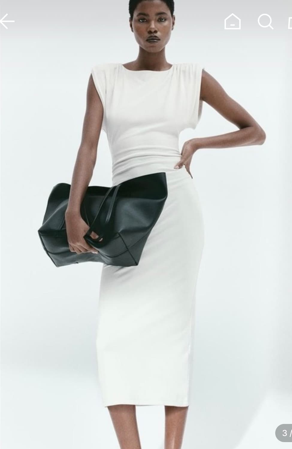 H&M 숄더패드 맥시드레스 XS 상품이미지3