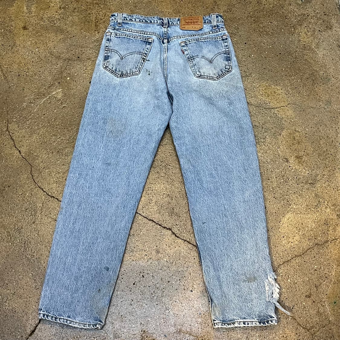 미국 빈티지 리바이스 550 연청바지 워싱 데님 팬츠 상품이미지6