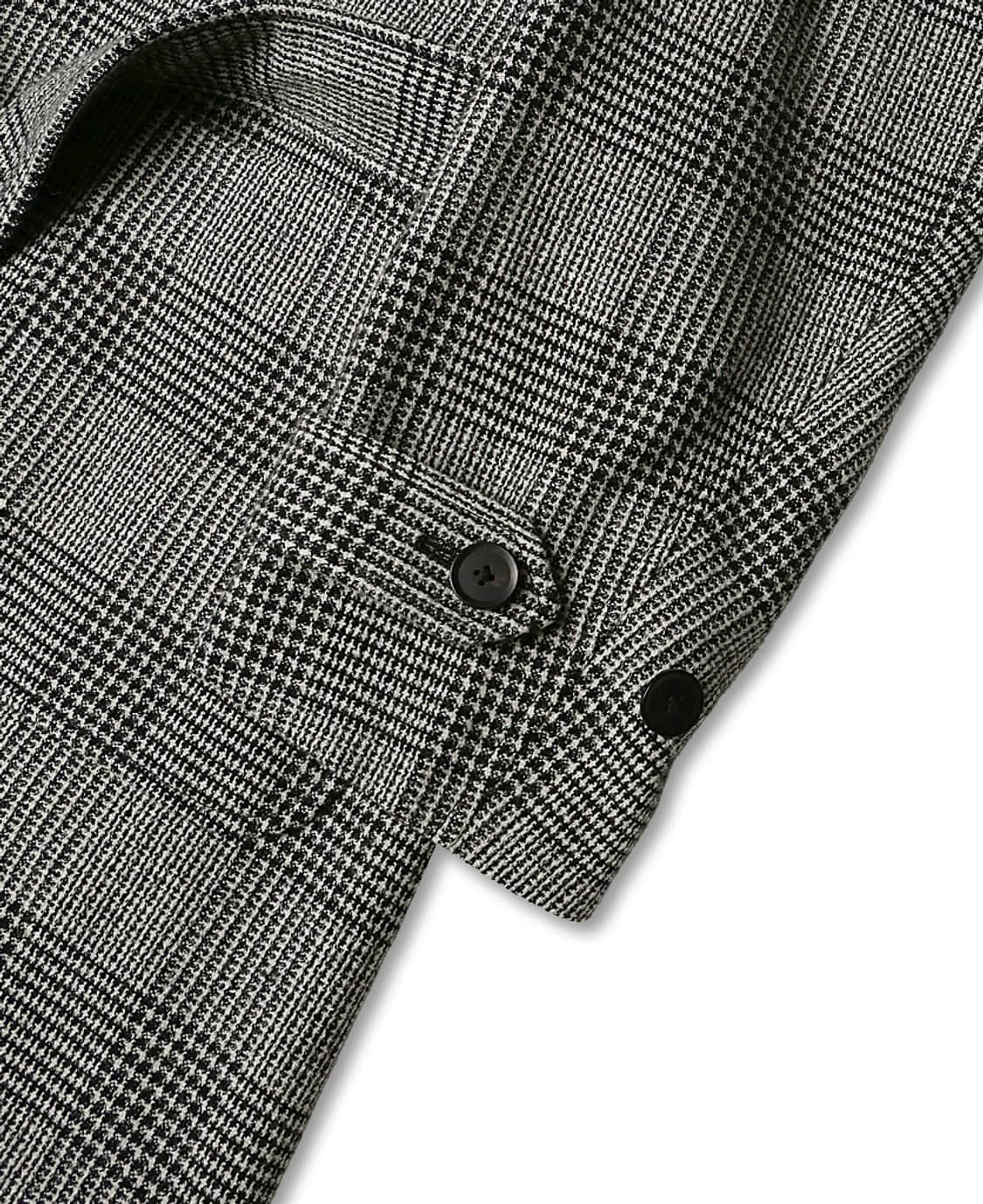 에토네 [Etonne] 로밧 트위드 체크 벨티드 나그랑 코트 상품이미지4