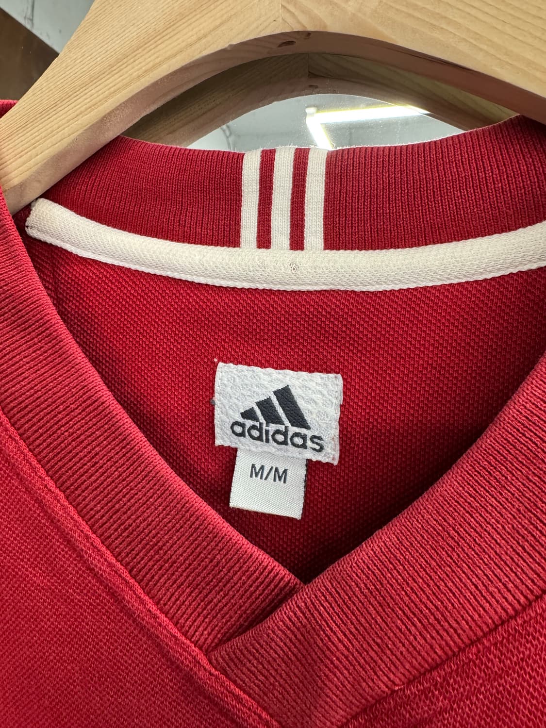 00’s 아디다스 빈티지 브이넥 와플스웻셔츠 상품이미지3