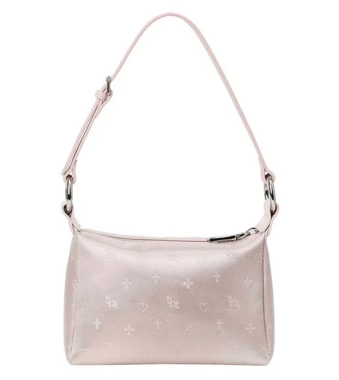 새상품) 쓰리타임즈 쓰탐 자카드 미니 백 핑크 자카드 미니백 상품이미지1