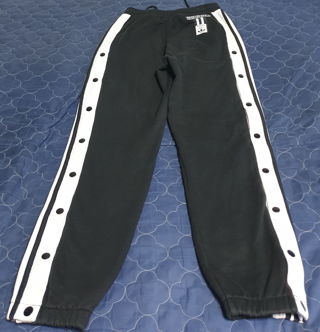 아디다스 아디브레이크 스냅버튼 스웨트 조거팬츠 블랙 (M) 상품이미지2