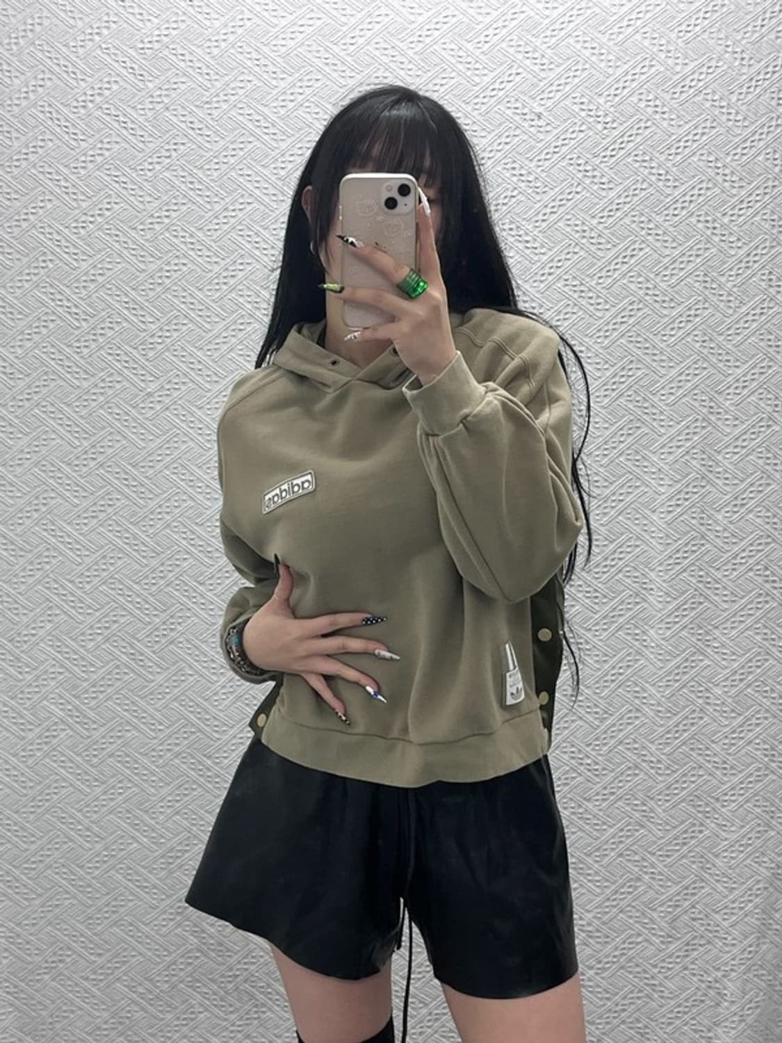 아디다스 아디브레이크 스트릿힙합 올리브카키 후드티 XS C08562 상품이미지2