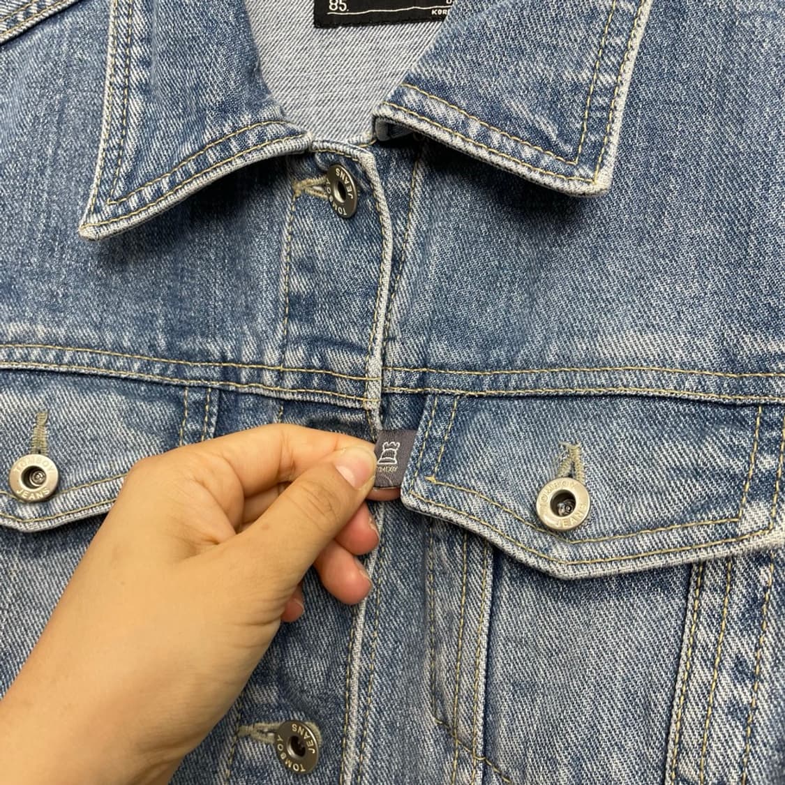 톰보이 진 TOMBOY JEANS 중청 데님자켓 청자켓 85 상품이미지4