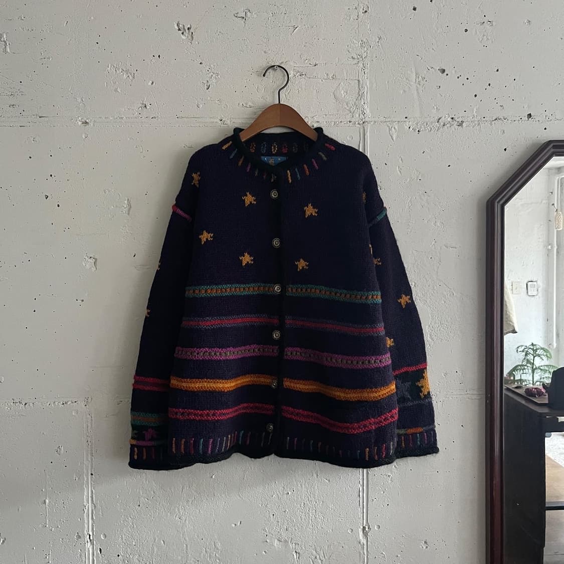 made in nepal  🌌 밤하늘의 별 가디건 상품이미지1