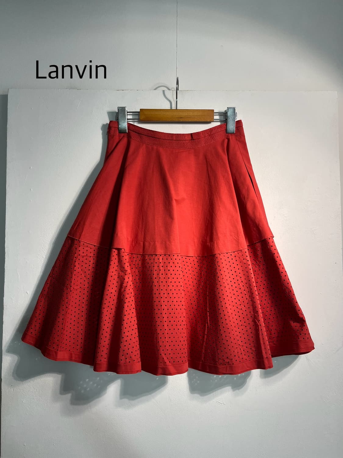 Lanvin 랑방 코튼 폴리 펀칭 스커트 상품이미지5