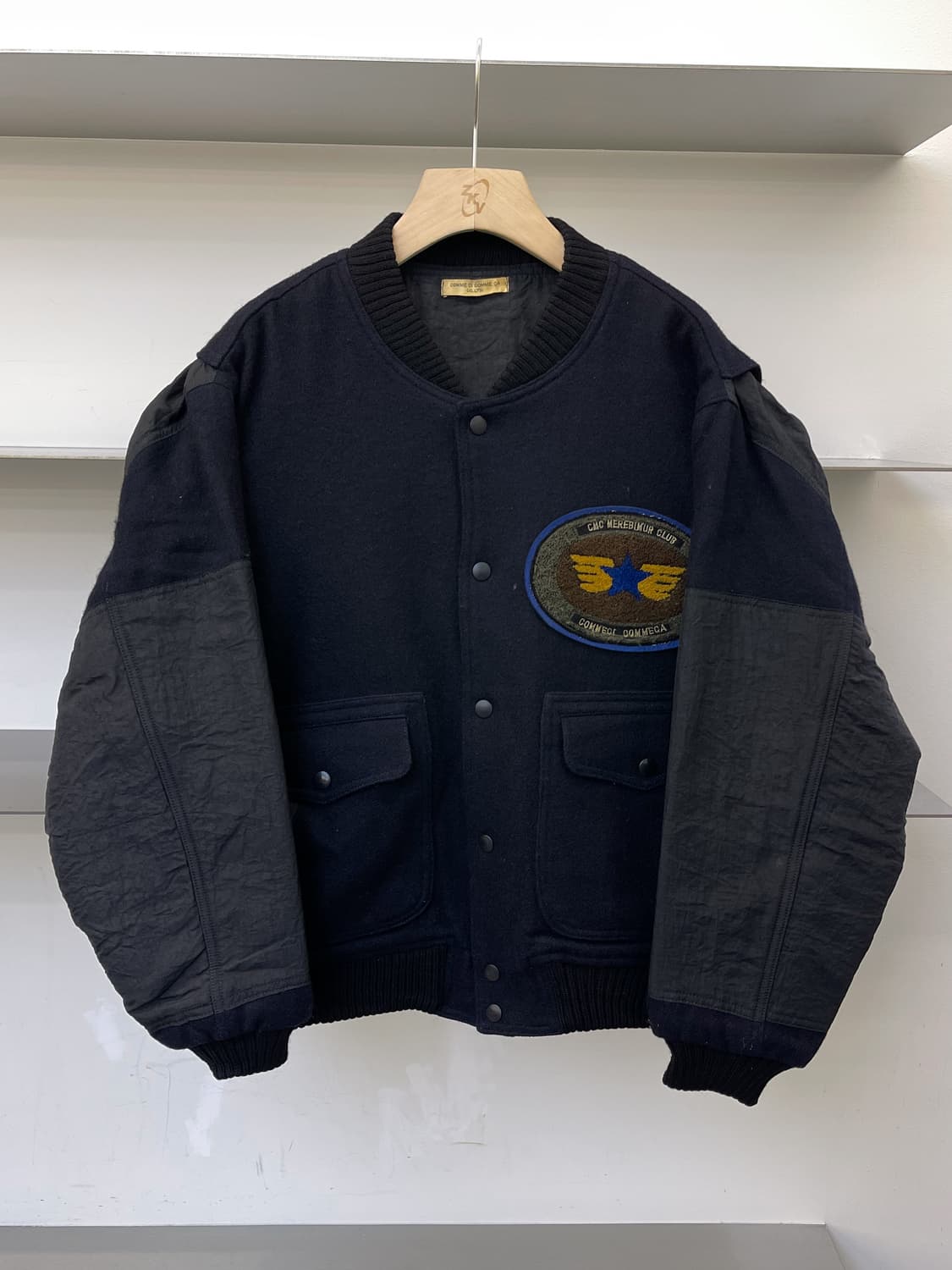 Comme Ci Comme Ca 90s 리버시블 나일론 울 자켓 상품이미지1