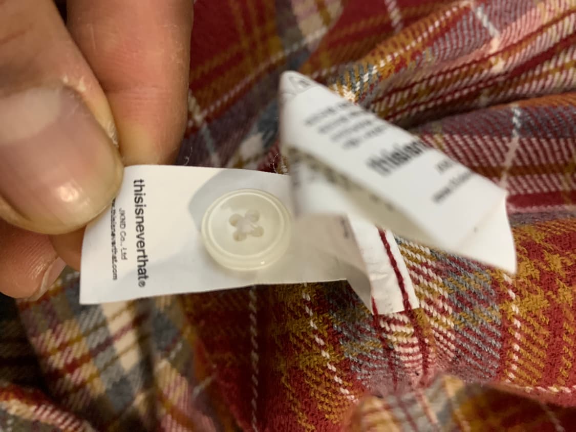 디스이즈네버댓 레드 체크 셔츠 L 상품이미지6