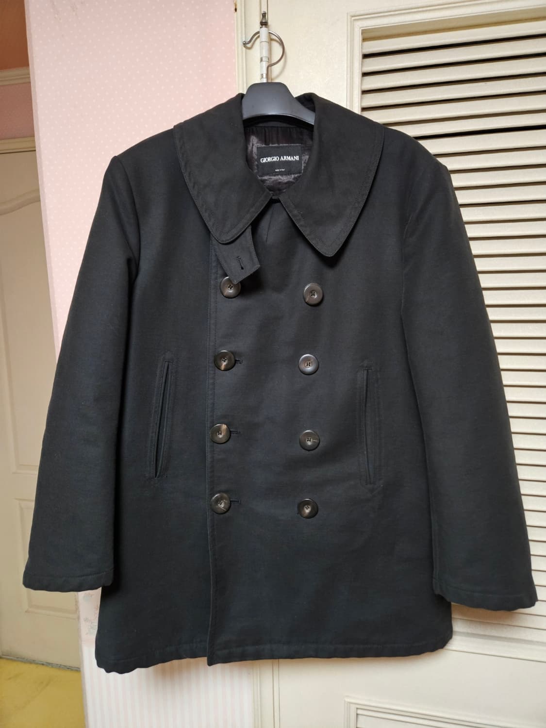 [명품] 조르지오 아르마니 & 로로피아나. 더블 트렌치 피코트(블랙라벨) 상품이미지1