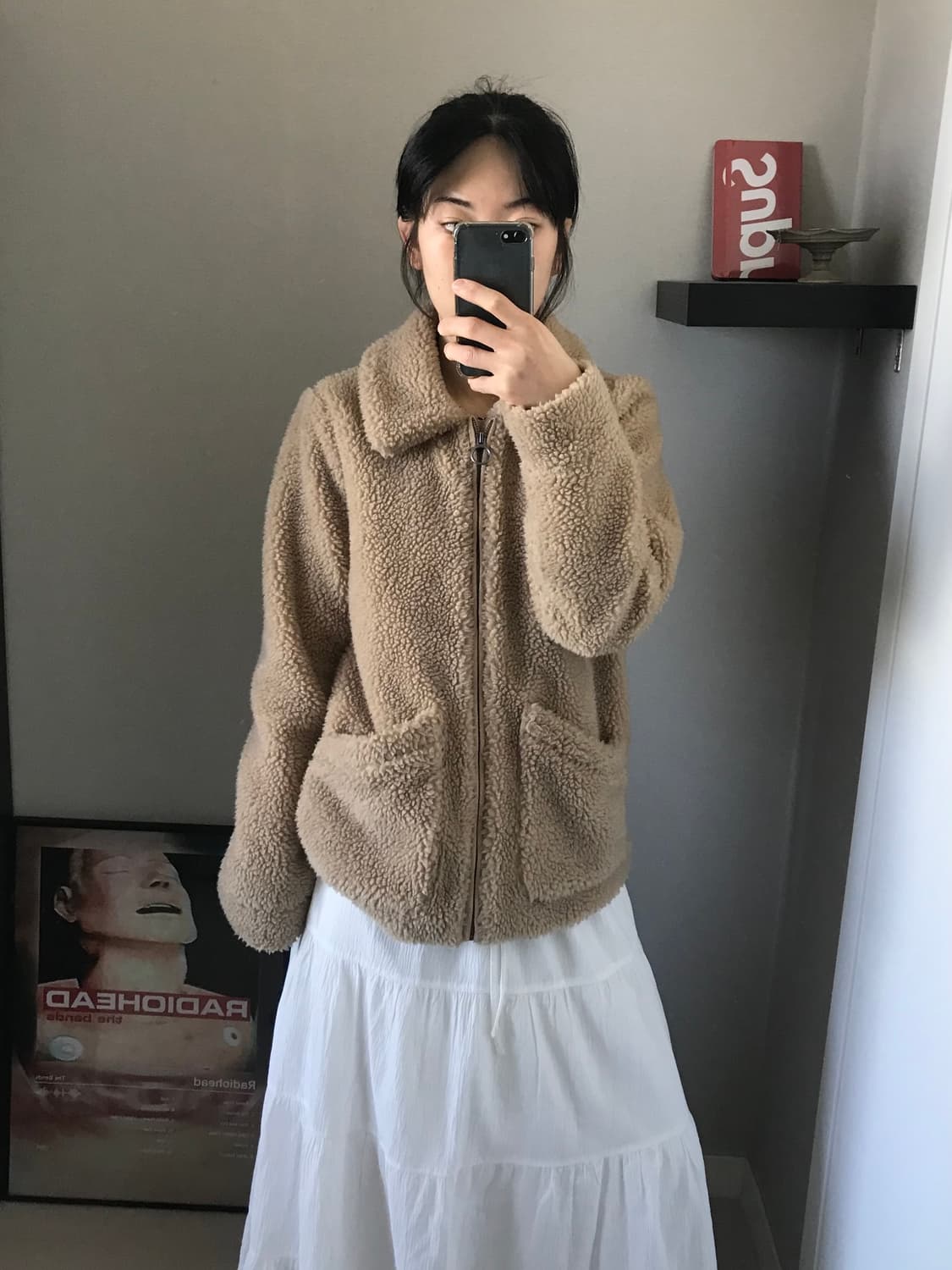 홀리스터 베이지 플리스 집업 상품이미지5