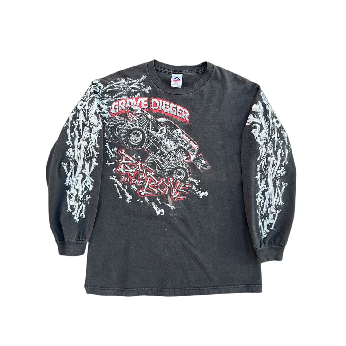 빈티지 00s Grave Digger 몬스터 트럭 레이싱 롱슬리브 상품이미지1