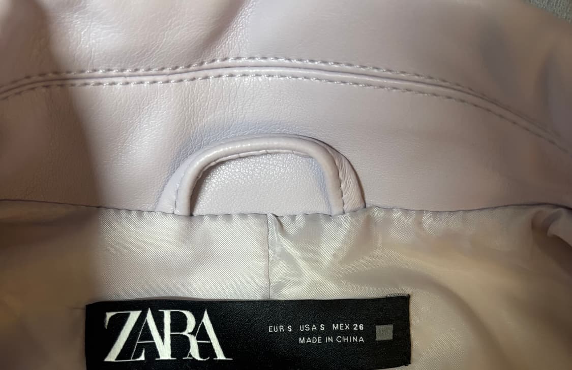 자라 퍼플 레더자켓 상품이미지3