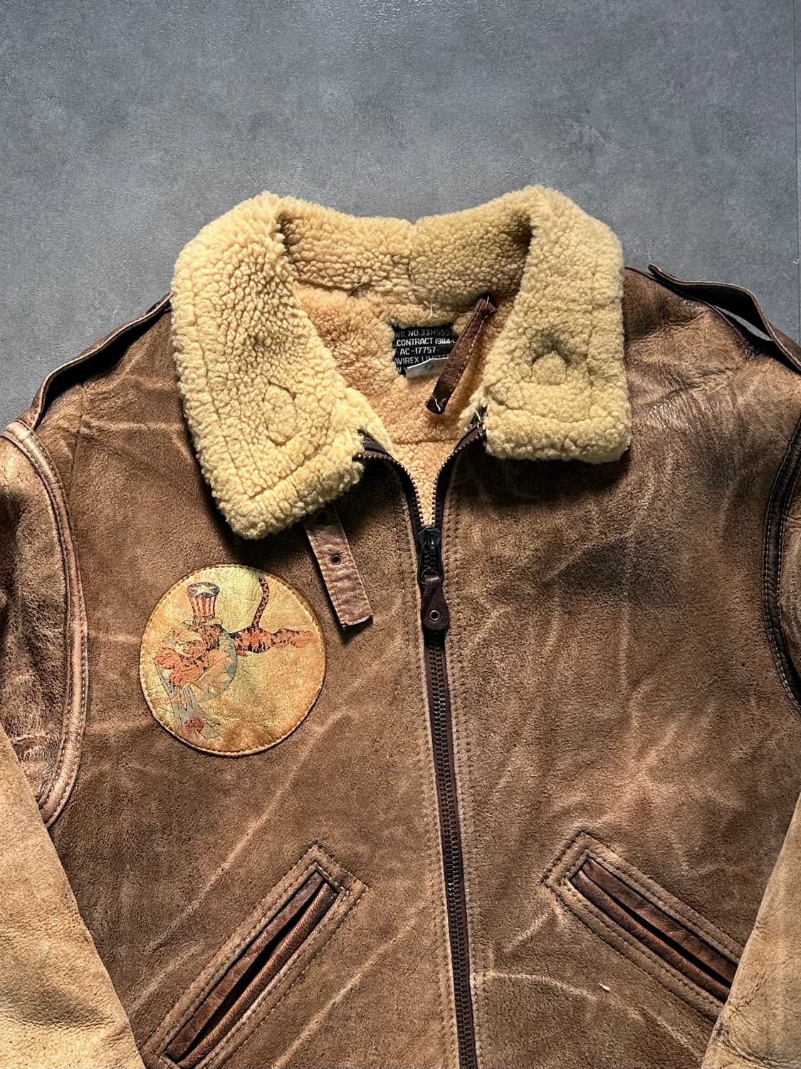 80s 아비렉스 b-11 무스탕 자켓 (va.70) 상품이미지2